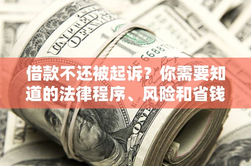 北京借款不还被起诉？你需要知道的法律程序、风险和省钱技巧